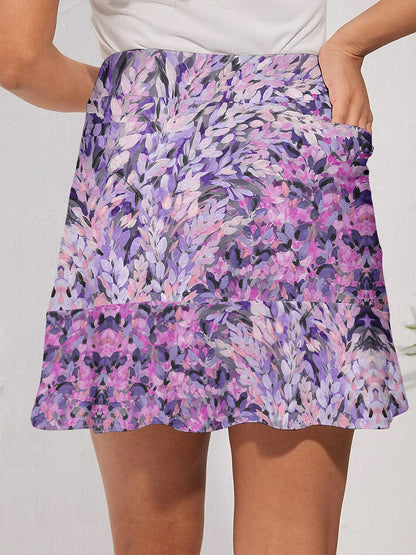 Botanical Energy Silky 17 Inch Ruffle Skort UPF50+