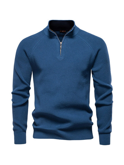 기본 이상의 남성용 골프 쿼터 집 스웨터