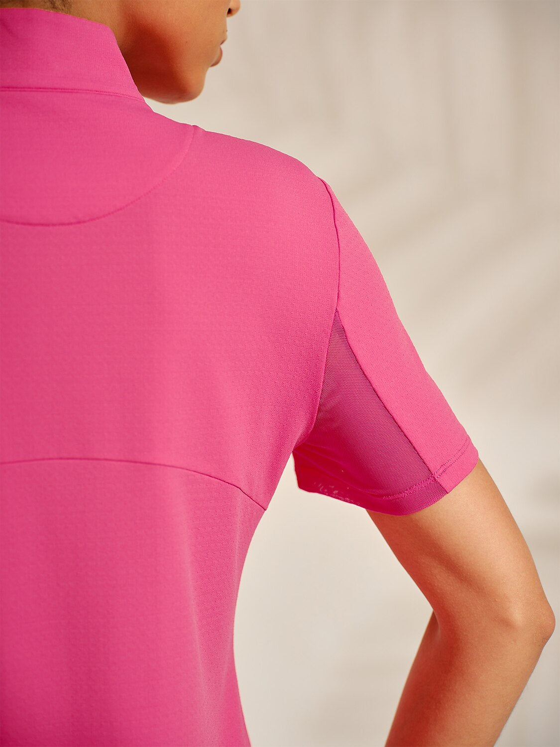 Ultrasoft Premium Short Sleeve Mock Neck Mesh Quarterzip UPF50+