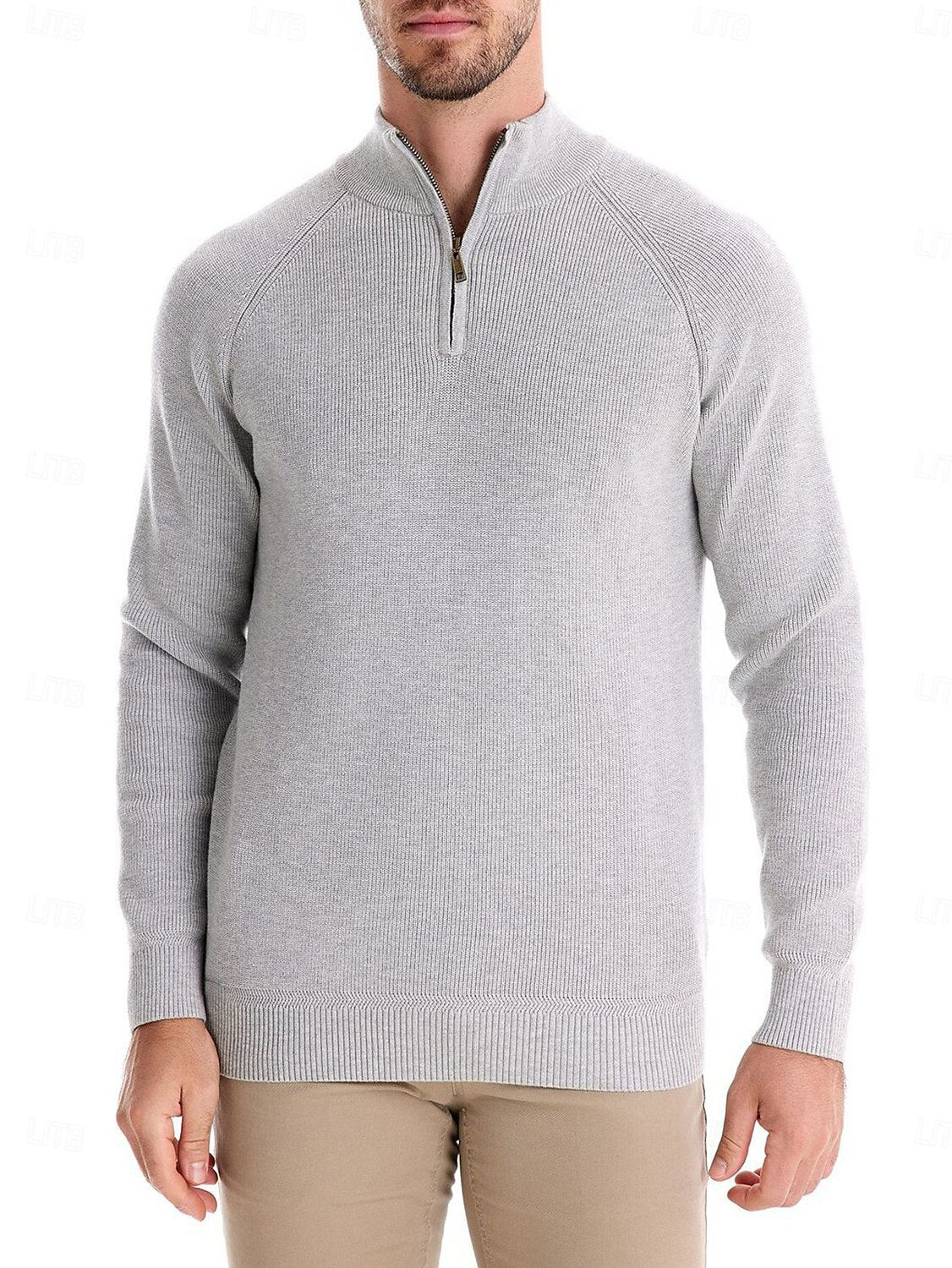 Męski golf z suwakiem do ćwiartki More Than Basic