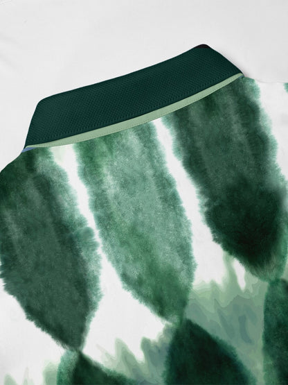 Inked Skins Men's Ribbed Collar Polo Top UPF50+