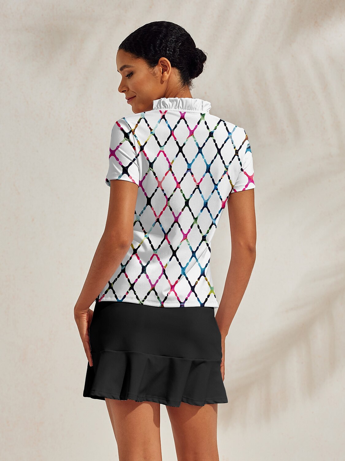 Not So Classic ラッフル Vネック ポロトップ UPF50+