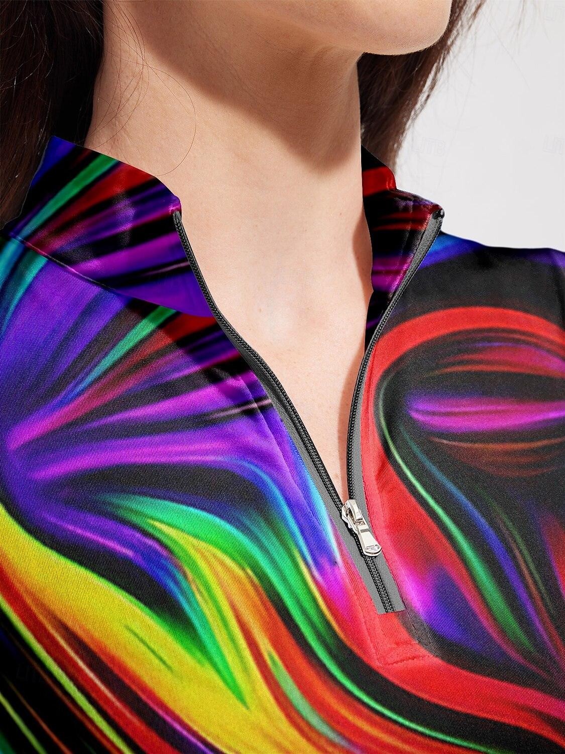 Polo da golf con mezza zip e protezione UPF50+