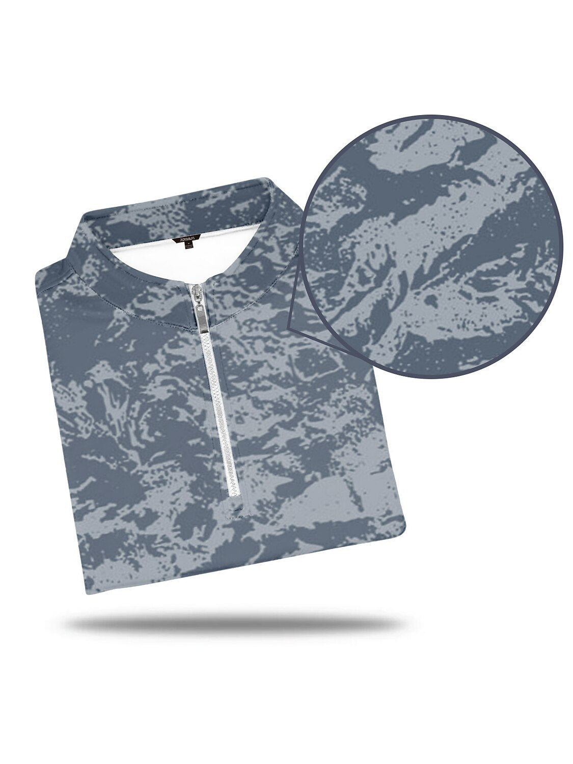 Inked Skins Camisa de Golf para Hombre con Cuello Cuarto Cremallera UPF50+