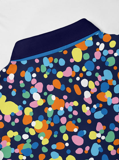 Hyper-prep Men's Ribbed Collar Polo Top UPF50+