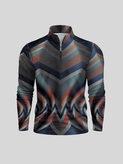 Air Brush Men's Golf Shirt Quarterzip UPF50+
