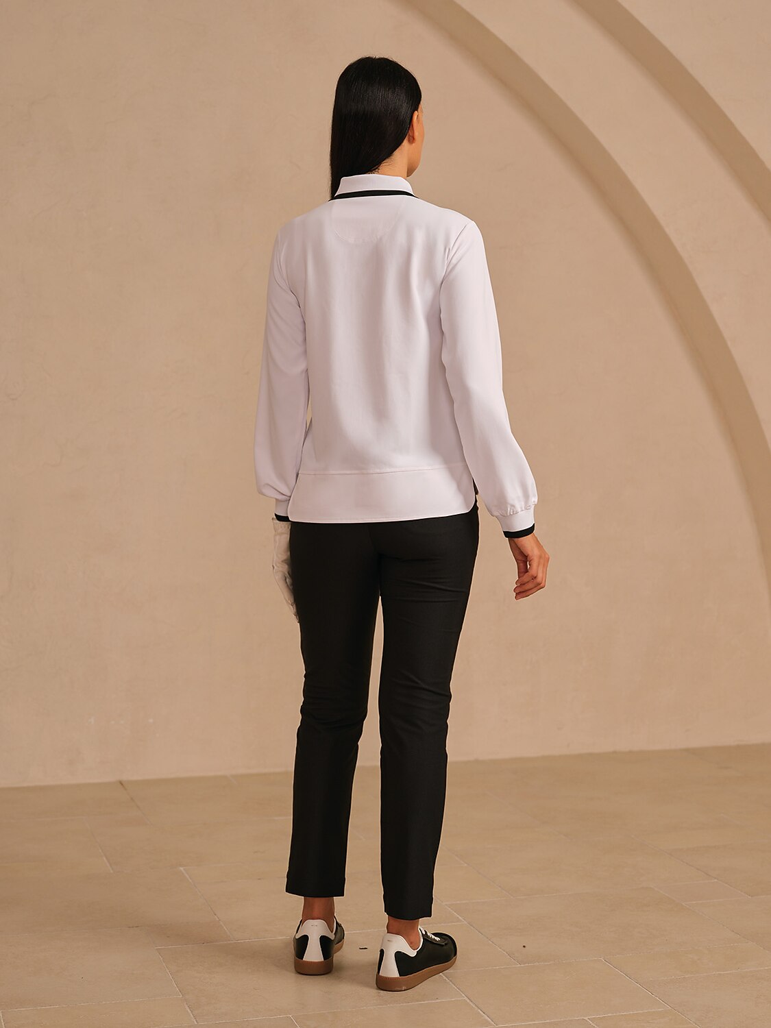 Camiseta Polo de Manga Larga Crisp Couture UPF50+