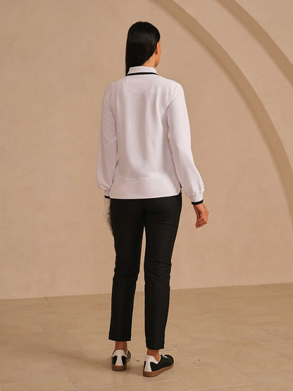 Camiseta Polo de Manga Larga Crisp Couture UPF50+