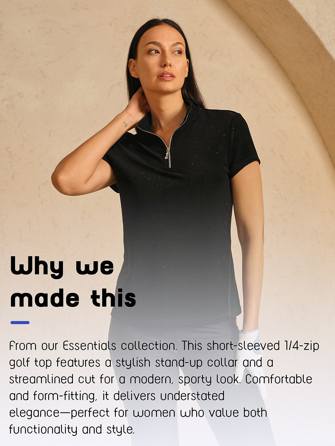 Luxe Limited Edition Sparkle Short Sleeve Golf Shirt