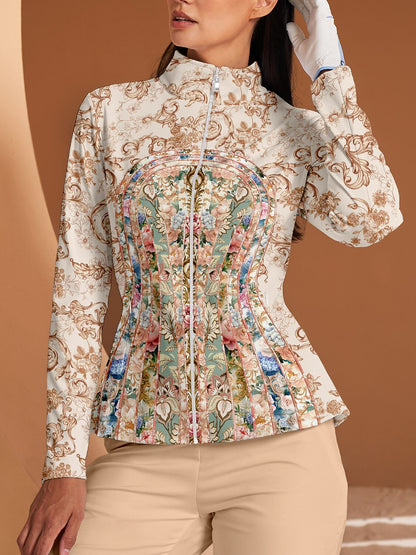 Bold Baroque Chaqueta de Golf con Volantes Protección Solar