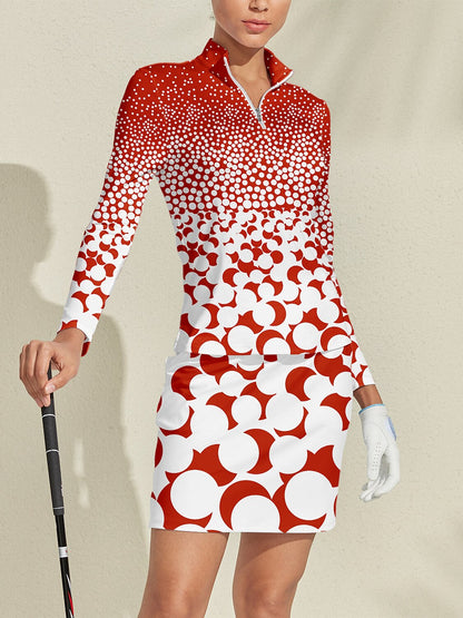 Polo de golf Hyper-prep soyeux à demi-zip UPF50+