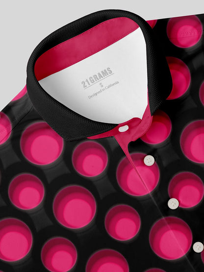 Hyper-prep Men's Ribbed Collar Polo Top UPF50+