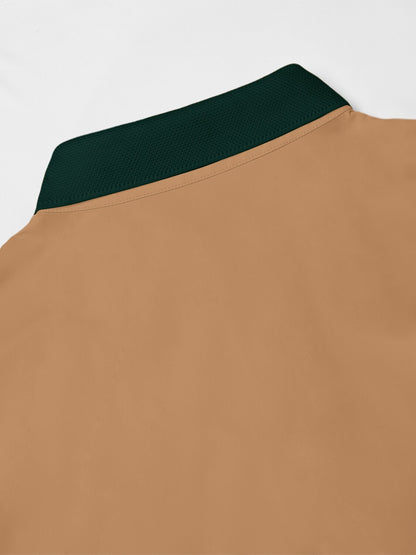 ボールドバロック メンズ リブ襟ポロシャツ UPF50+