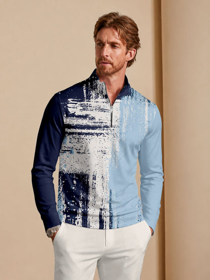 Air brush Men's Golf Shirt Quarterzip UPF50+