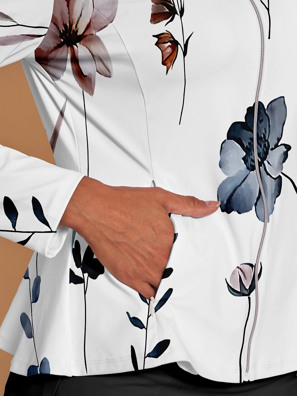 Veste de golf à volants Botanical Energy — protection solaire