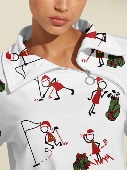 Damen Weihnachts-Golf-Sweatshirt