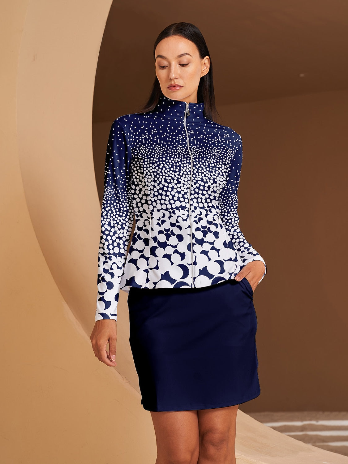 Hyper-prep Ruffle Golf Jacket Sun Protection