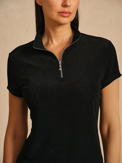 Luxe Limited Edition Sparkle Short Sleeve Golf Shirt