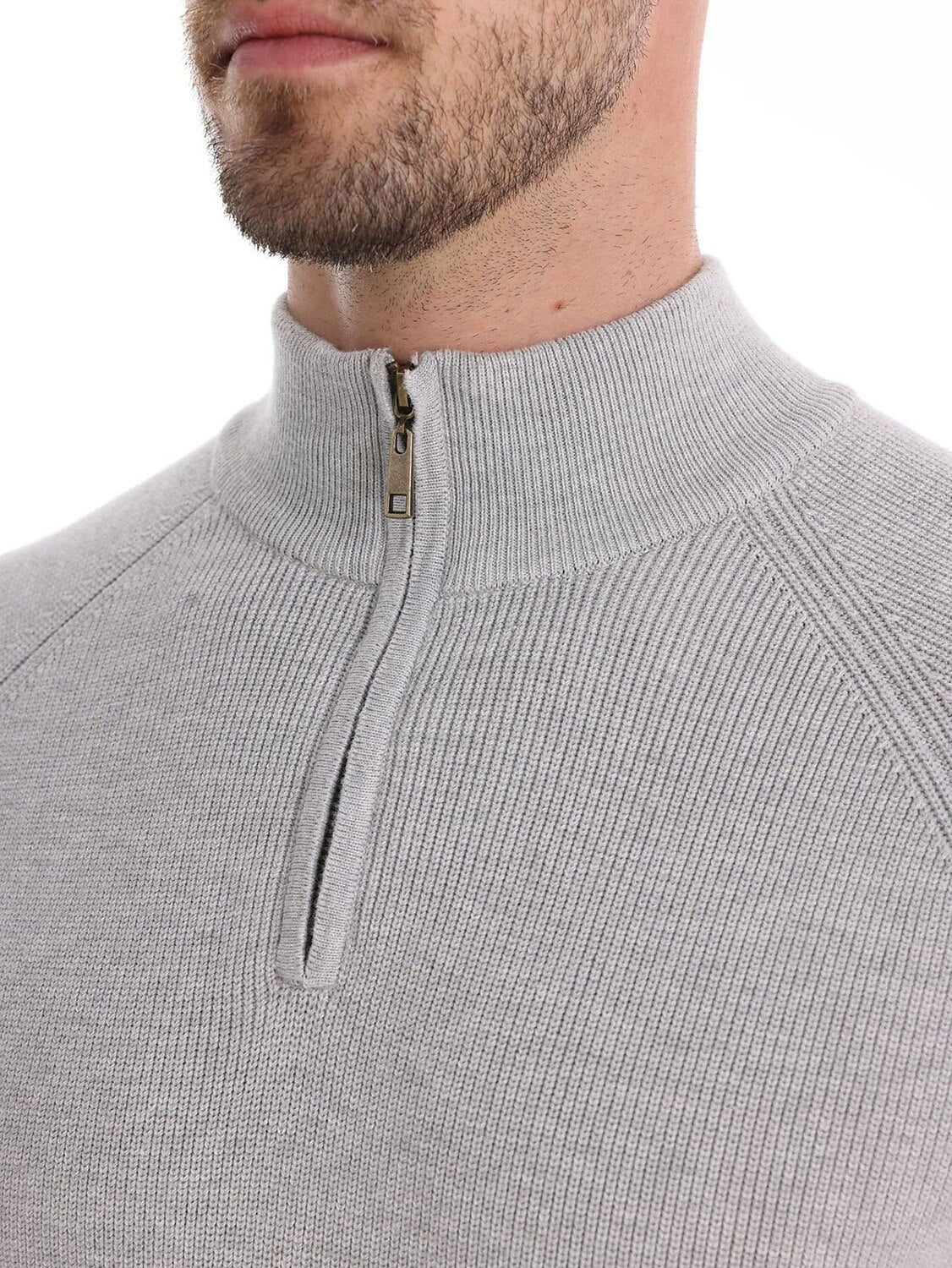 Męski golf z suwakiem do ćwiartki More Than Basic