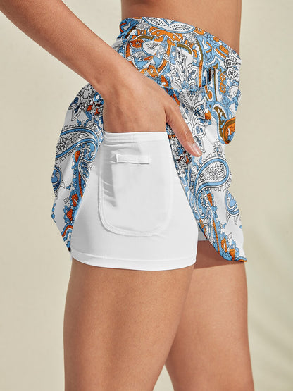 Pretty Feminine Silky 16 Inch High Waist Skort UPF50+