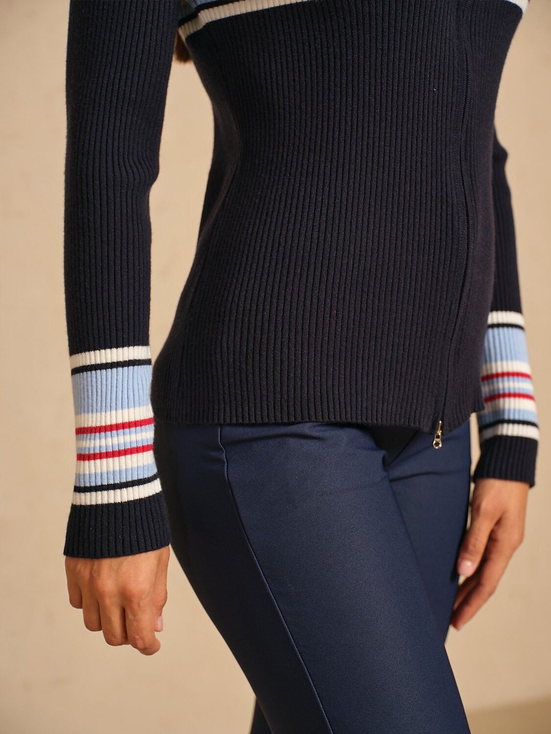 More Than Basic Golf Full Zip Sweater