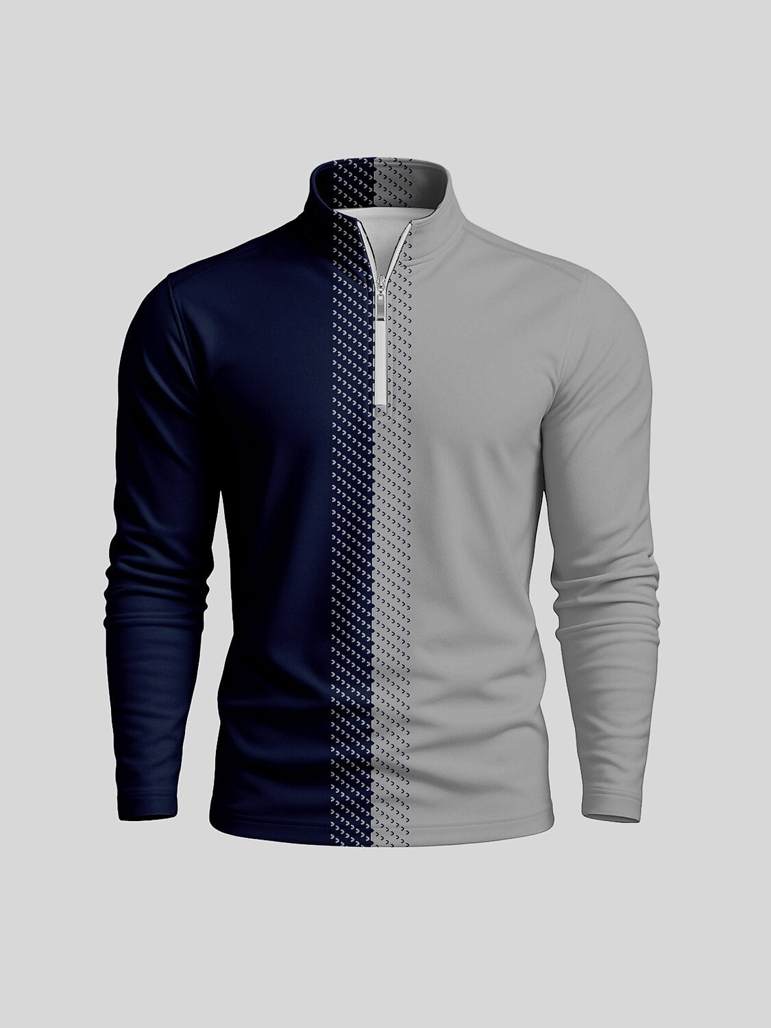 Not So Classic Camisa de Golf para Hombre con Cuello Cuarto Cremallera UPF50+