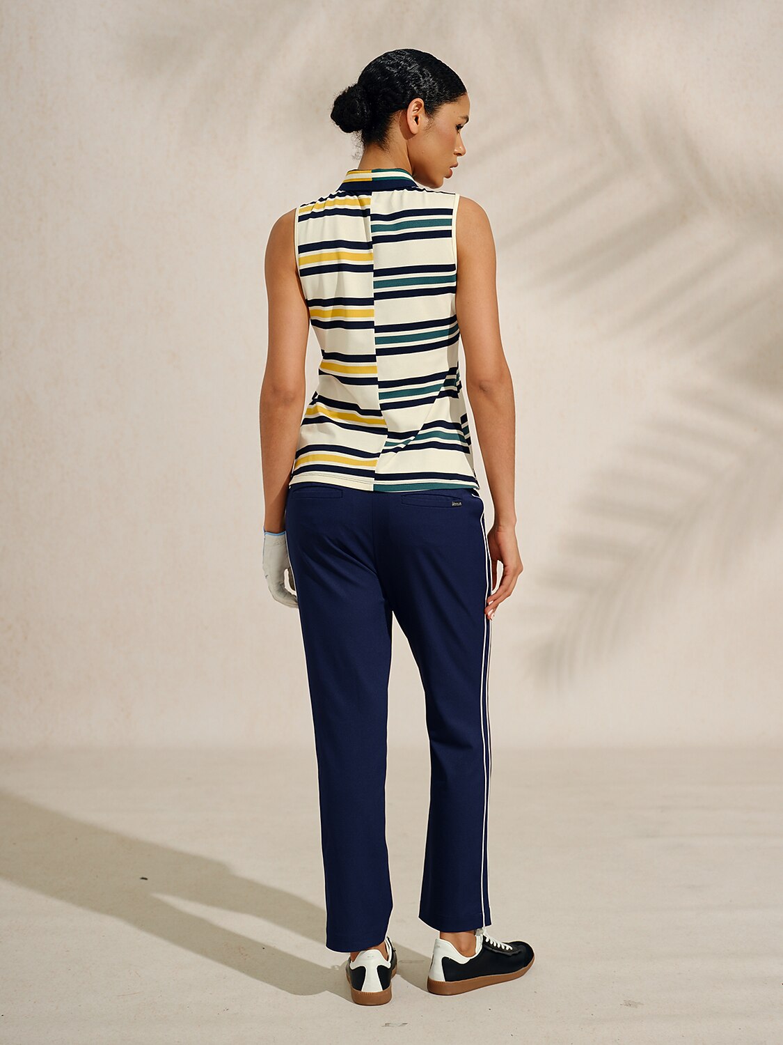 Navycore Sleeveless Colorblock Pique Golf Polo Shirt