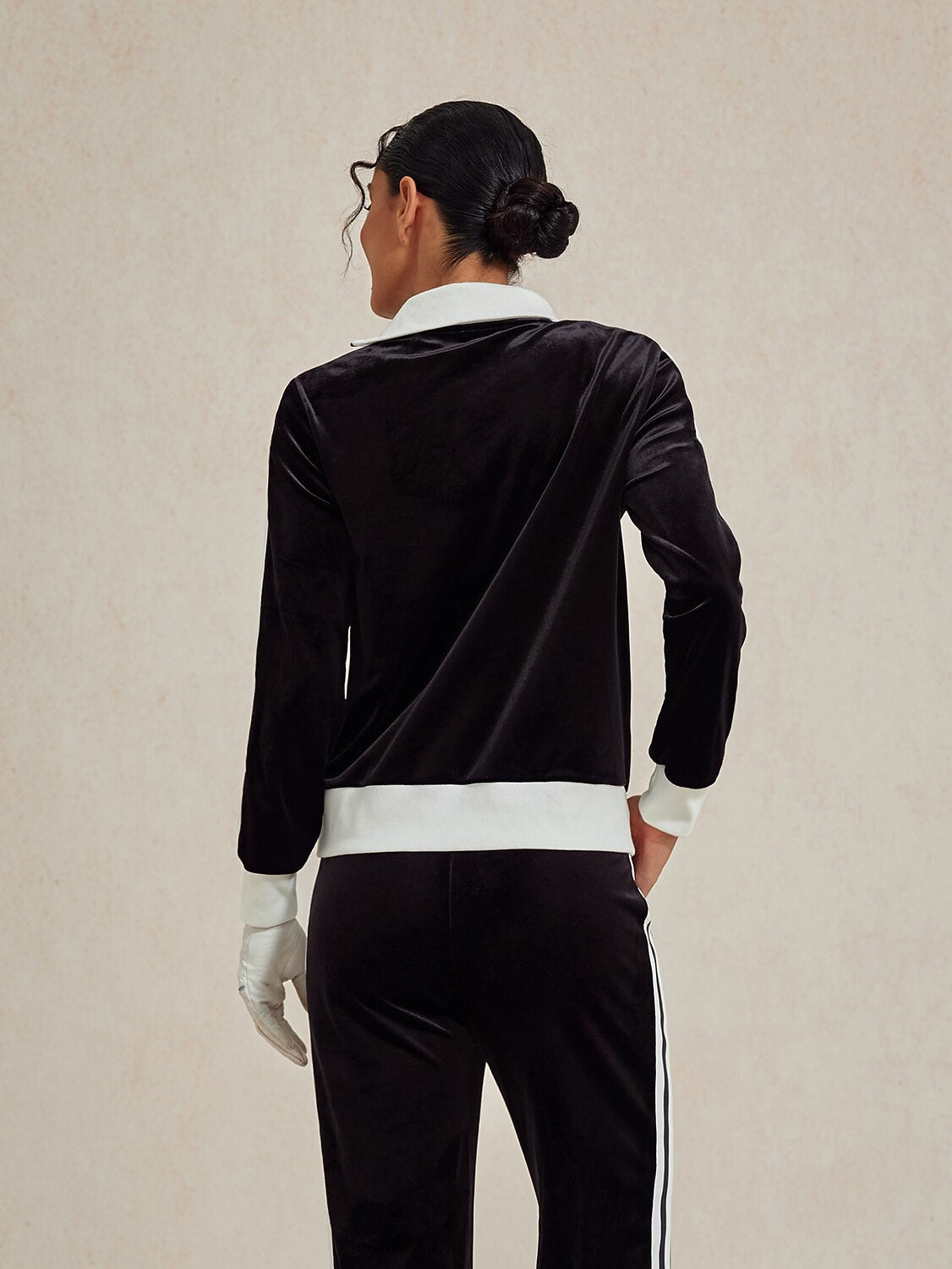 UltraSoft Velvet Sudadera de Manga Larga con Cuello Asimétrico