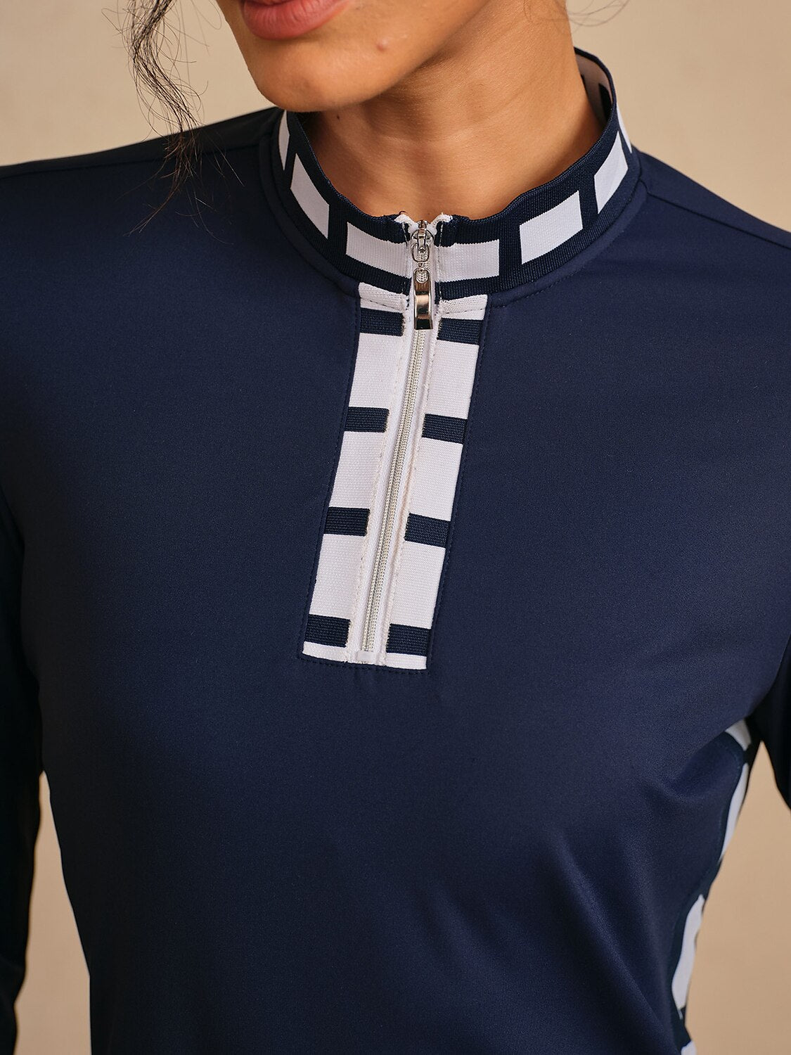 Navycore Color Block Mesh 36.5 Inch Dress UPF50+