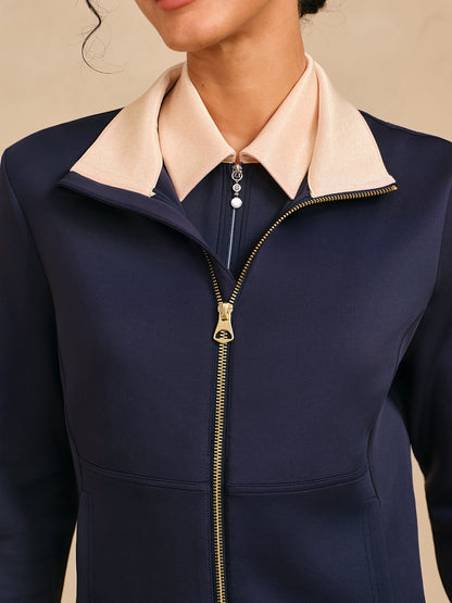 Navycore カラーブロック フルジップ ゴルフジャケット