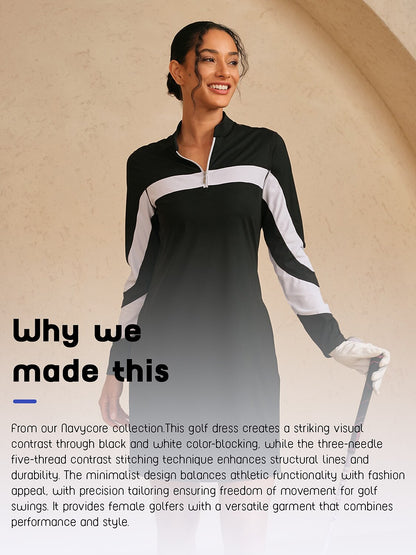 More Than Basic Color Block 36.5 Inch Dress UPF50+