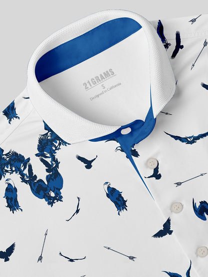 Wildlife Party Men's Ribbed Collar Polo Top UPF50+