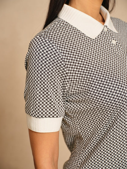 Navycore Short Sleeve Texture Golf Polo Shirt