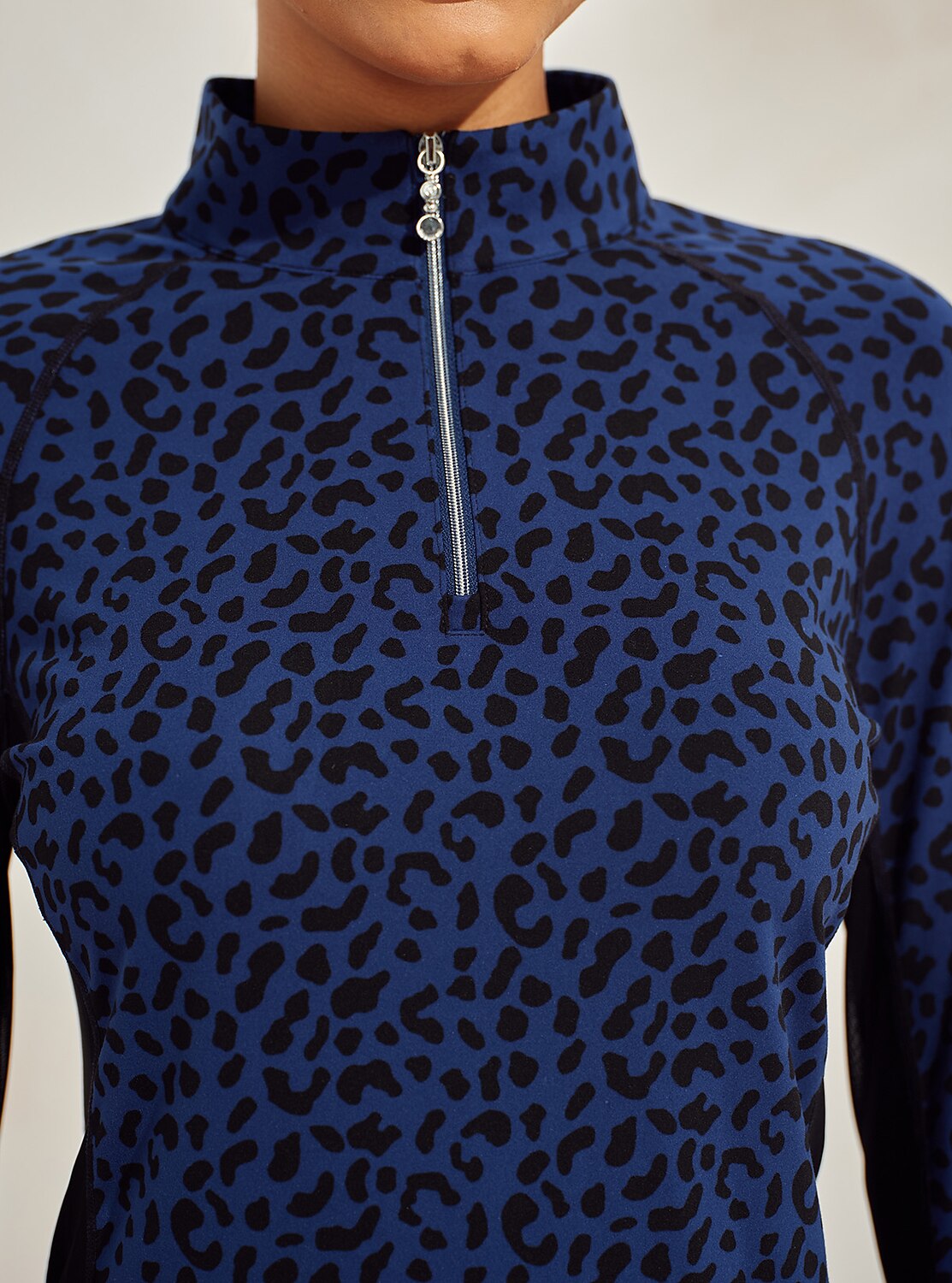 More Than Basic Leopard Mesh Golf Shirt Quarterzip – Acegolfs