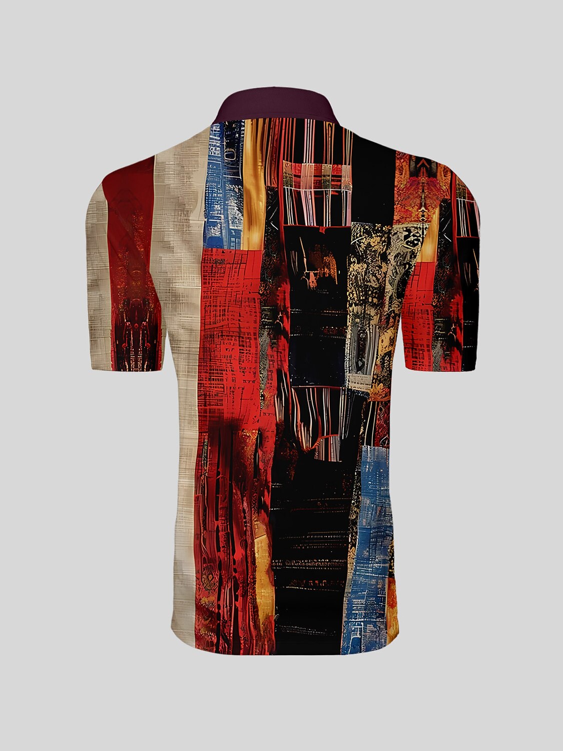 Polo da uomo con collo a costine non così classico UPF50+