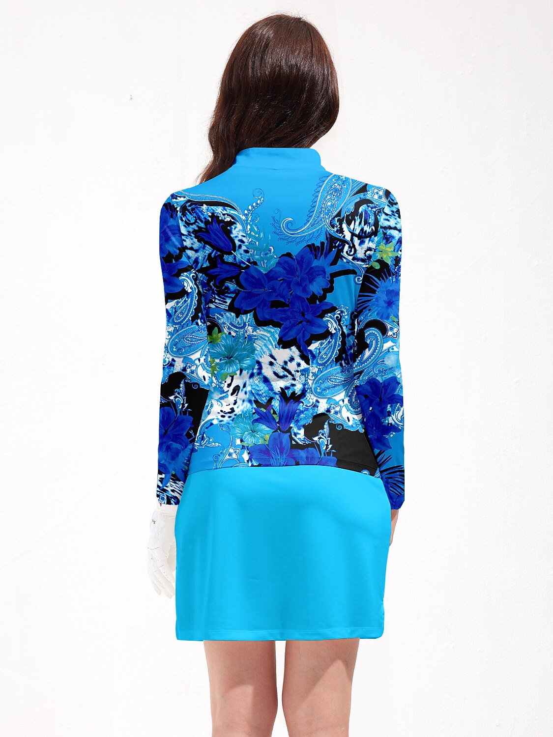 Polo de golf tropical ultra tendance à demi-zip UPF50+