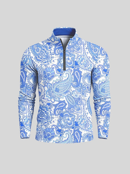 Mystical Boho Men's Golf Shirt Quarterzip UPF50+