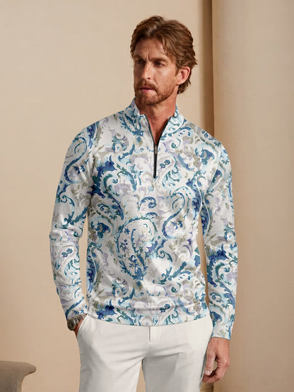 Botanical Energy Men's Golf Shirt Quarterzip UPF50+