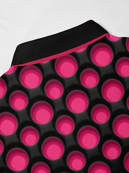 Hyper-prep Men's Ribbed Collar Polo Top UPF50+