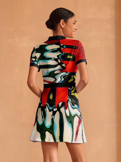 Inked Skins Short Sleeve A-Line 36.5 Inch Dress