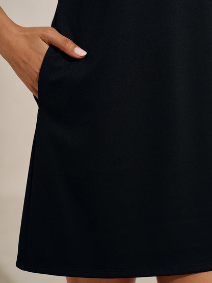 More Than Basic Ruffle V-Neck Sleeveless Dress UPF50+