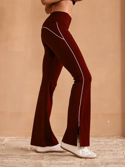 Mehr als Basic High Waist 35 Zoll Geschnittene Ausgestellte Hose