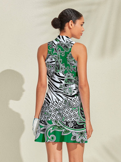 Wildlife Party Ruffle 35.5 Inch Dress For Golf Pickleball & Tennis