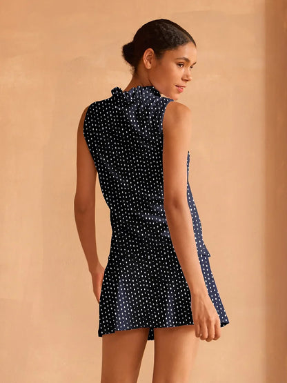 Top na ramiączkach z falbanką i dekoltem w serek, Hyper-prep UPF50+