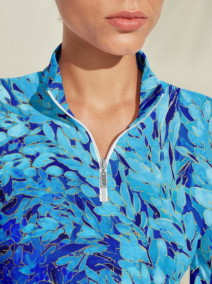 Botanical Energy Golf Shirt Quarterzip UPF50+