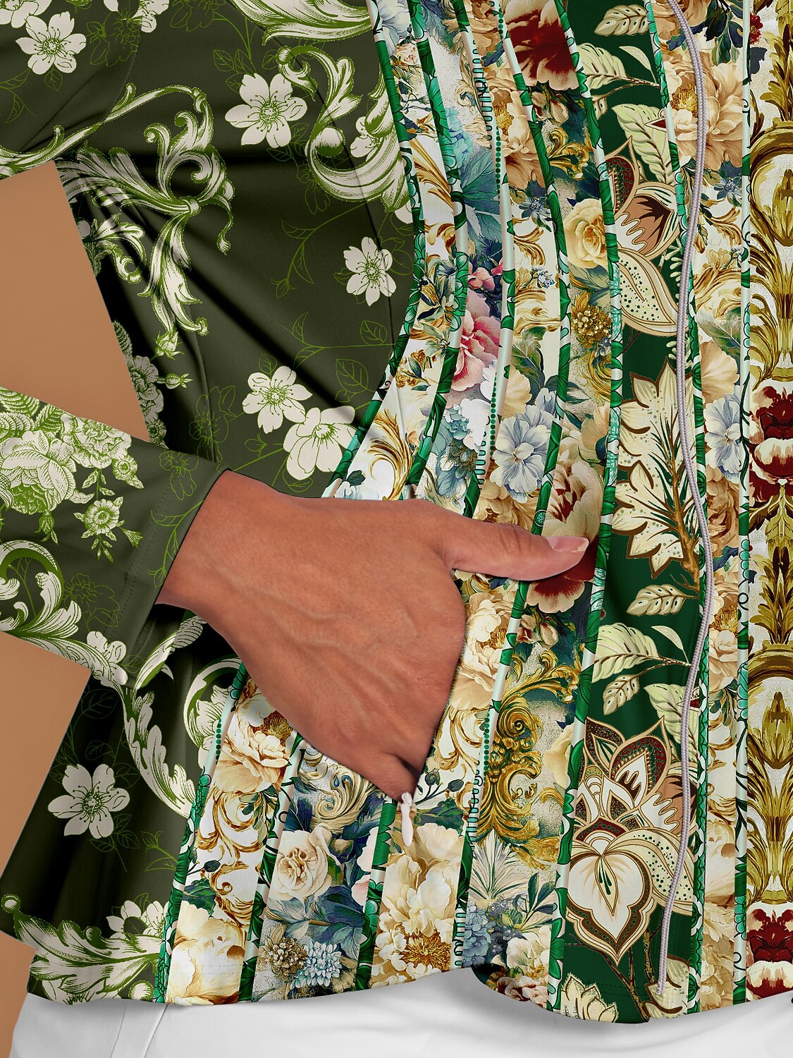 Bold Baroque Ruffle Golf Jacket Sun Protection