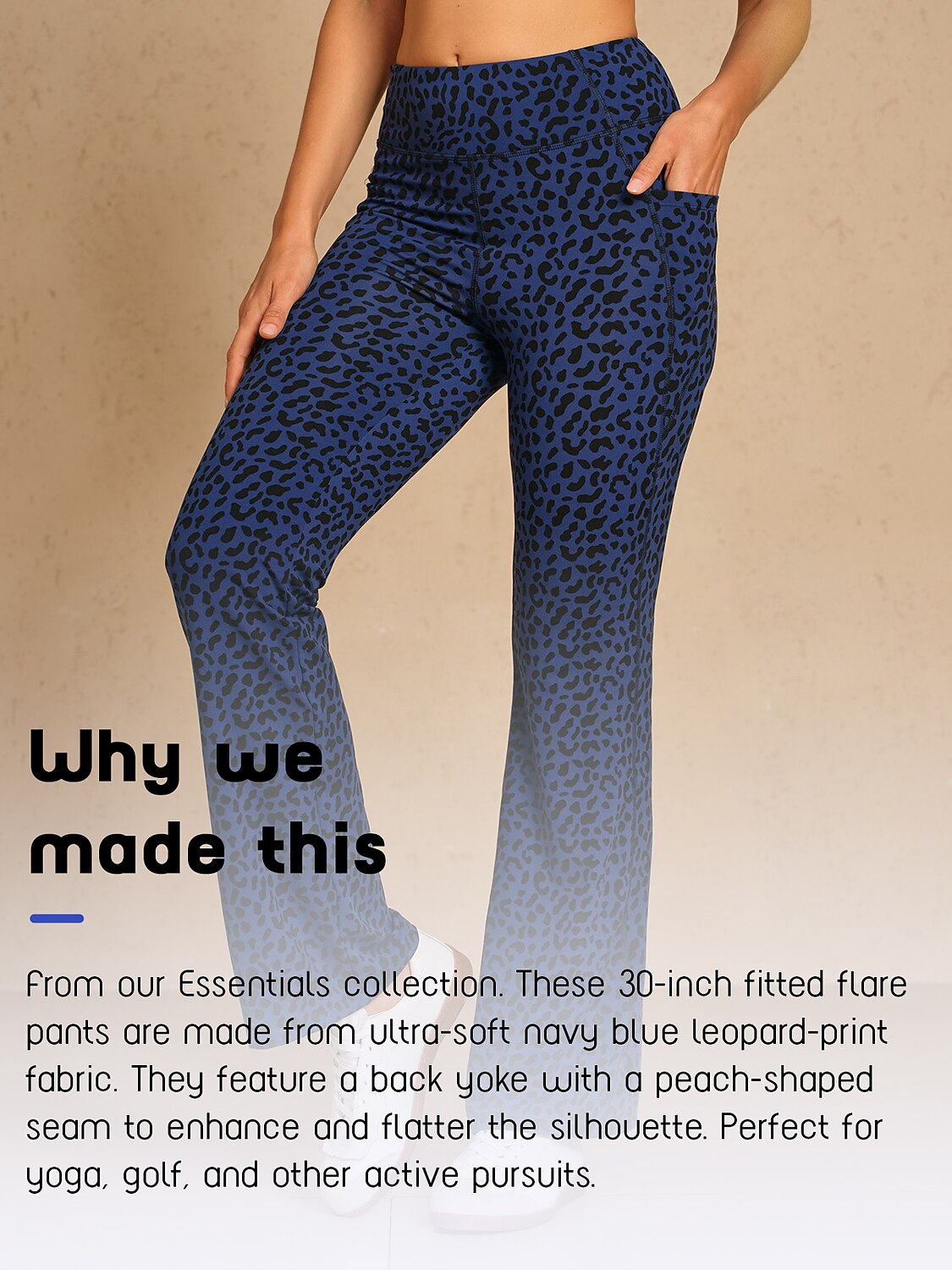 More Than Basic 30 Inch Leopard Golf Flare Pants