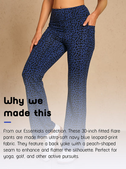 More Than Basic 30 Inch Leopard Golf Flare Pants