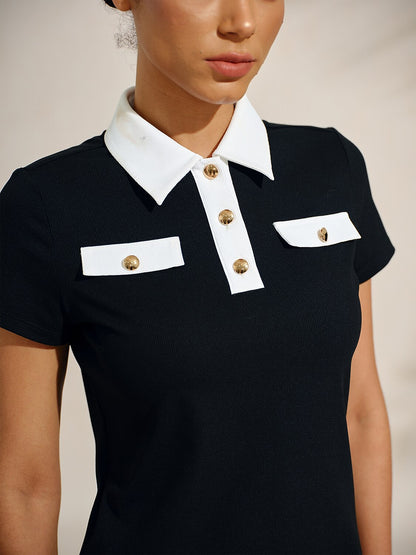 Navycore Short Sleeve Colorblock Golf Polo Shirt