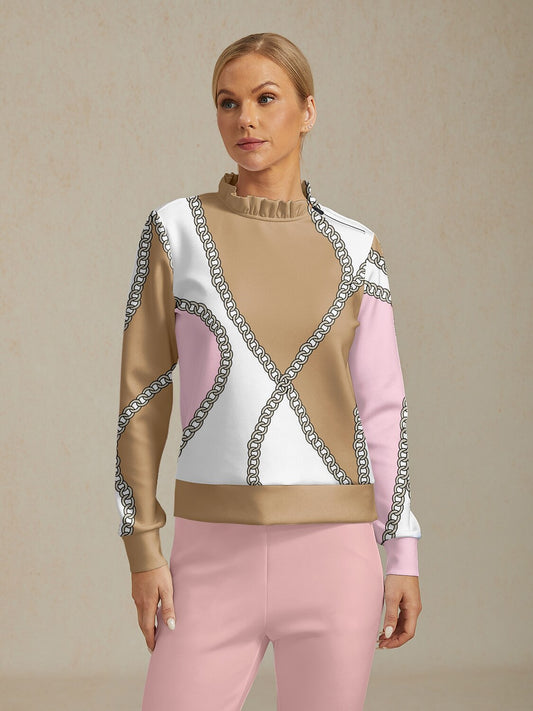 Hyper-prep Ruffle Collar Golf Sweatshirt